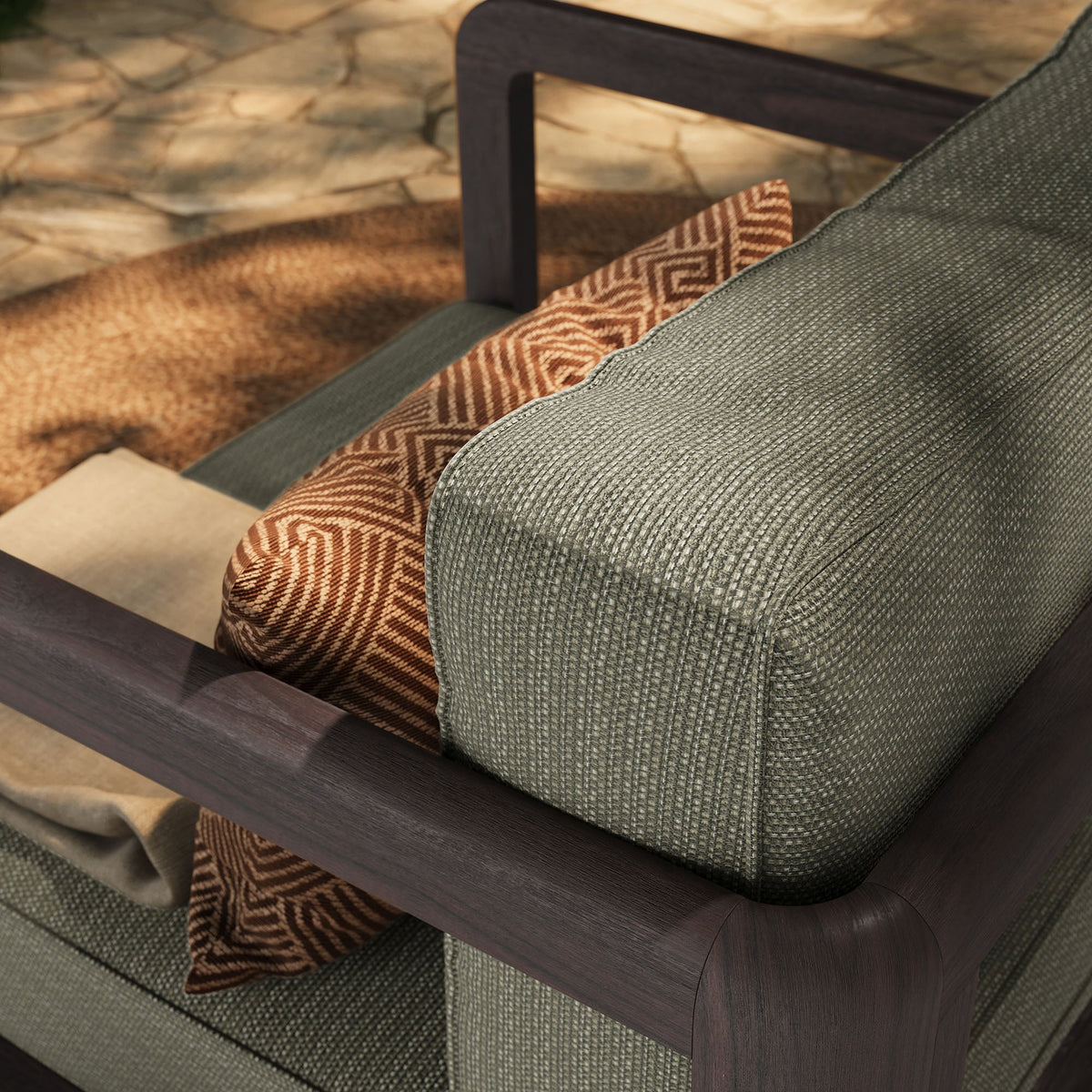 Kona Outdoor Teak Wood Armchair