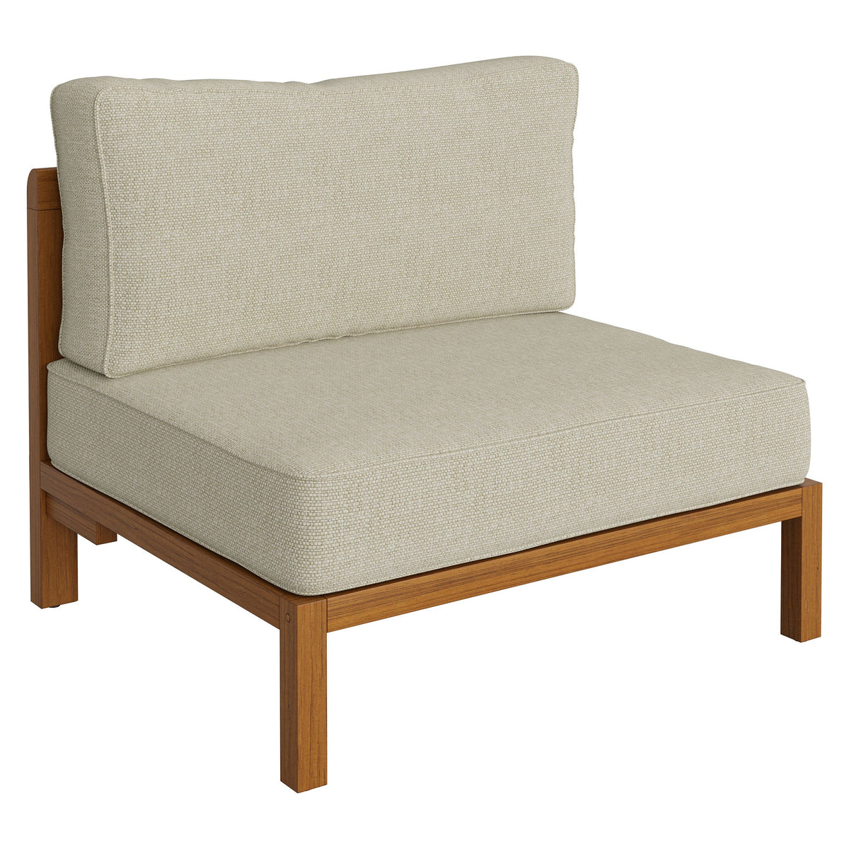 Kona Outdoor Teak Wood Armless Modular Chair