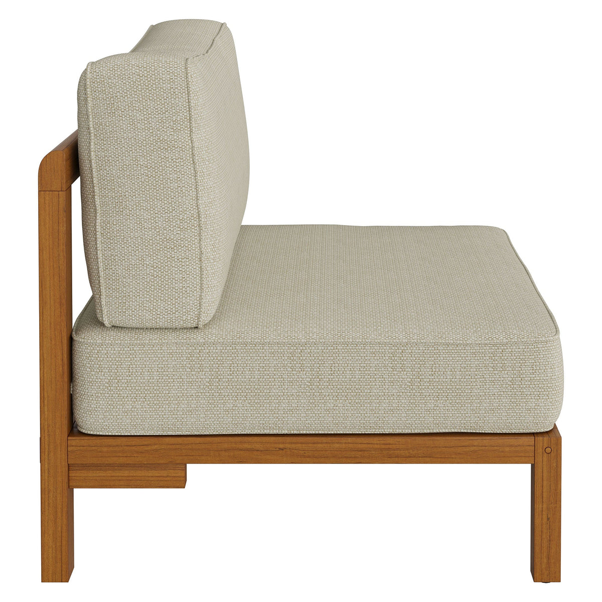 Kona Outdoor Teak Wood Armless Modular Chair
