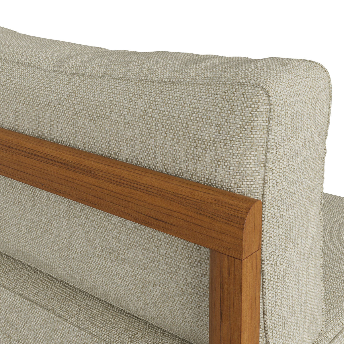 Kona Outdoor Teak Wood Armless Modular Chair