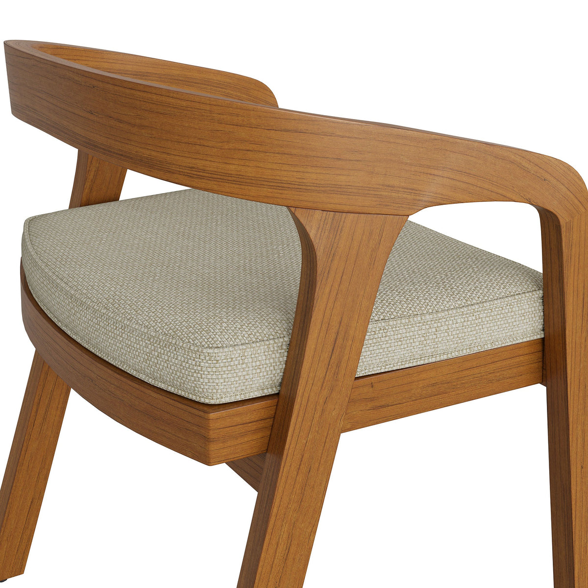 Kona Outdoor Teak Wood Barrel Dining Chair