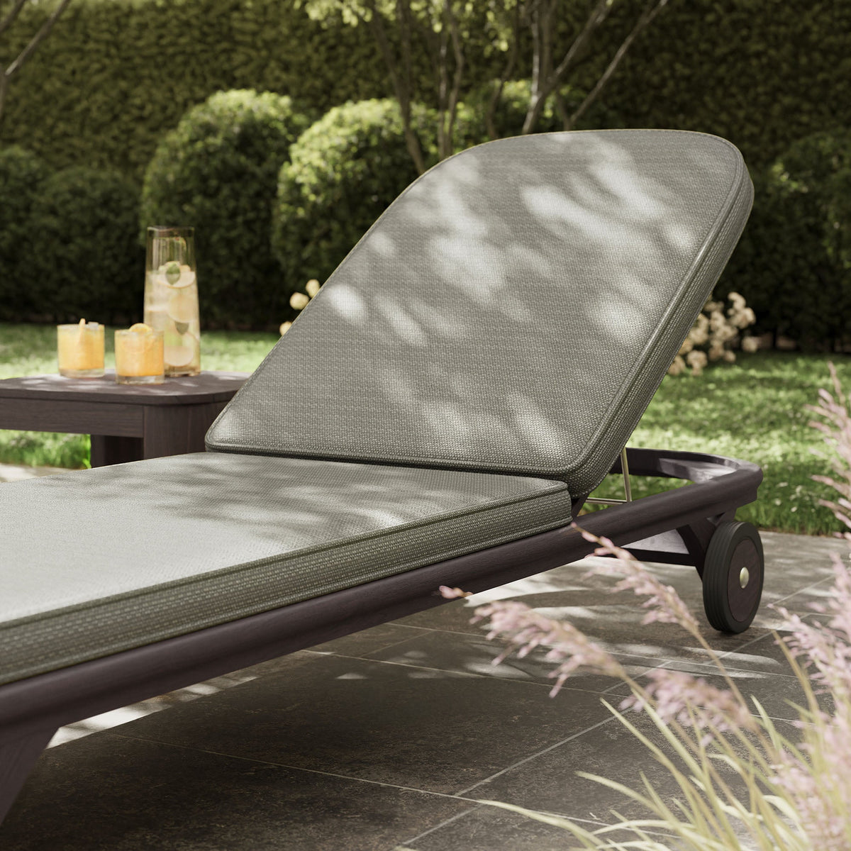 Kona Outdoor Teak Wood Chaise Lounge Chair
