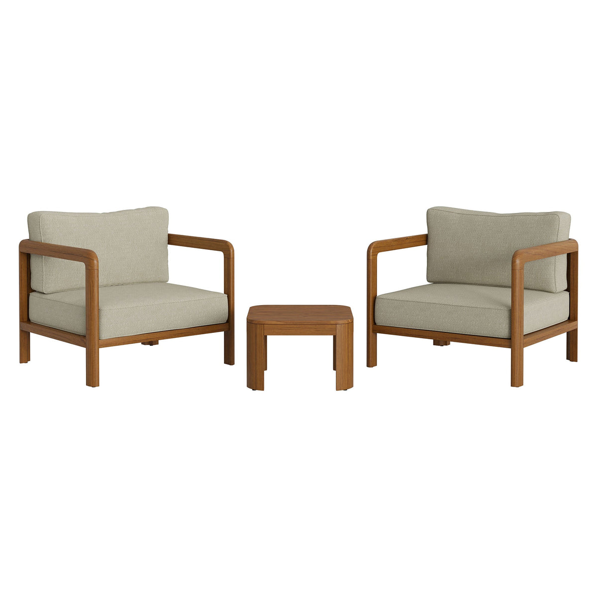 Kona 3-Piece Outdoor Teak Wood Furniture Set