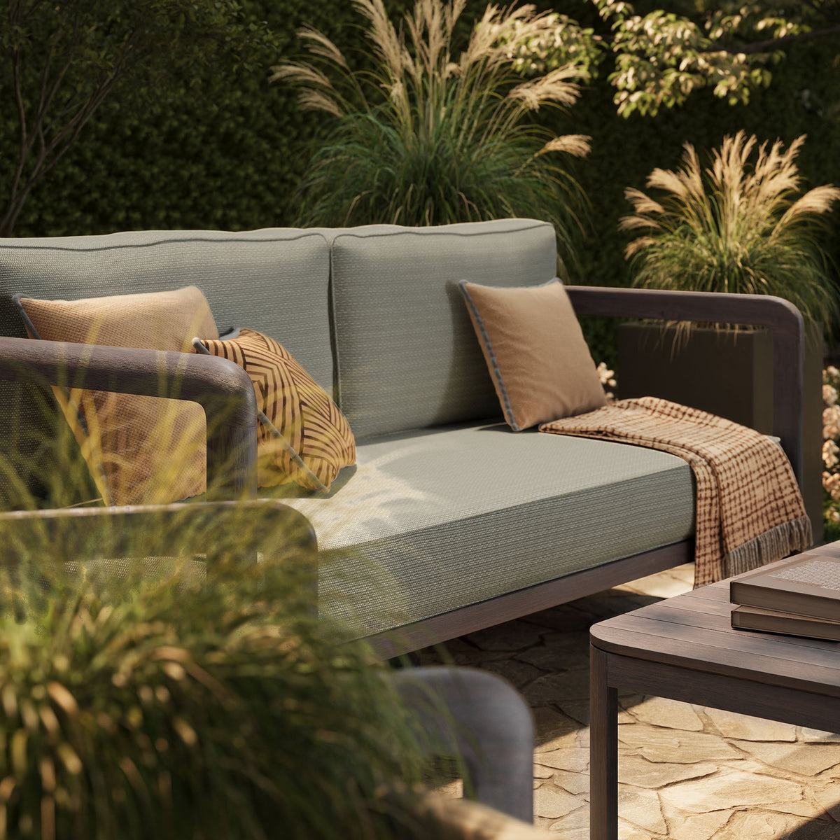 Kona 4-Piece Outdoor Teak Wood Furniture Set