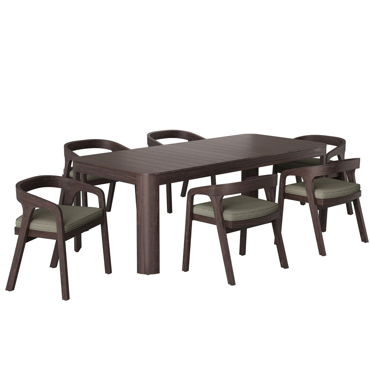 Kona 7-Piece Outdoor Teak Wood Dining Set