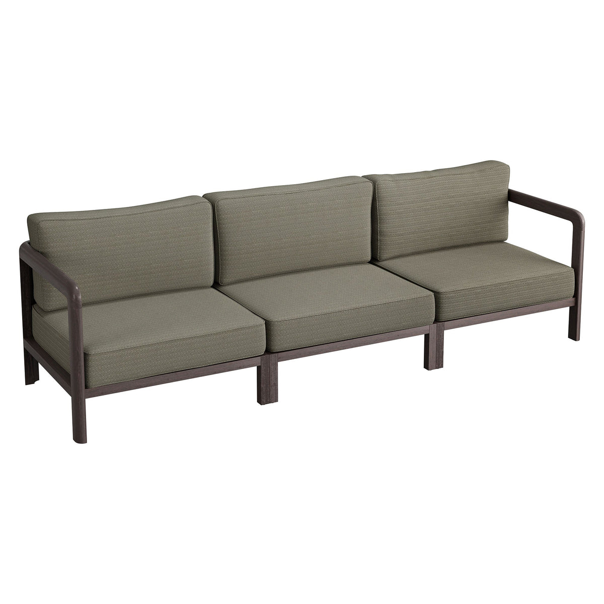 Kona 3-Piece Outdoor Teak Wood Modular Sofa Set