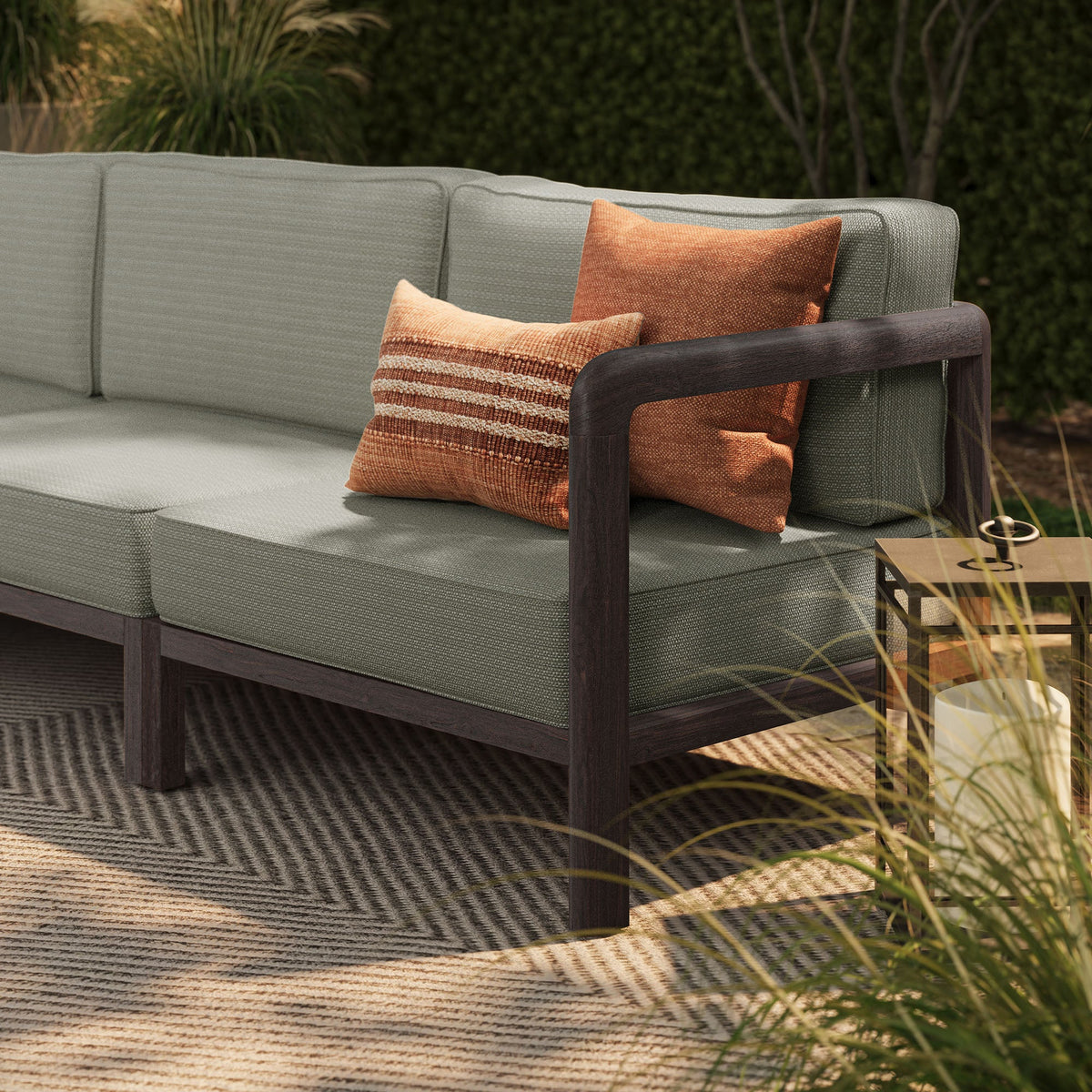 Kona 3-Piece Outdoor Teak Wood Modular Sofa Set