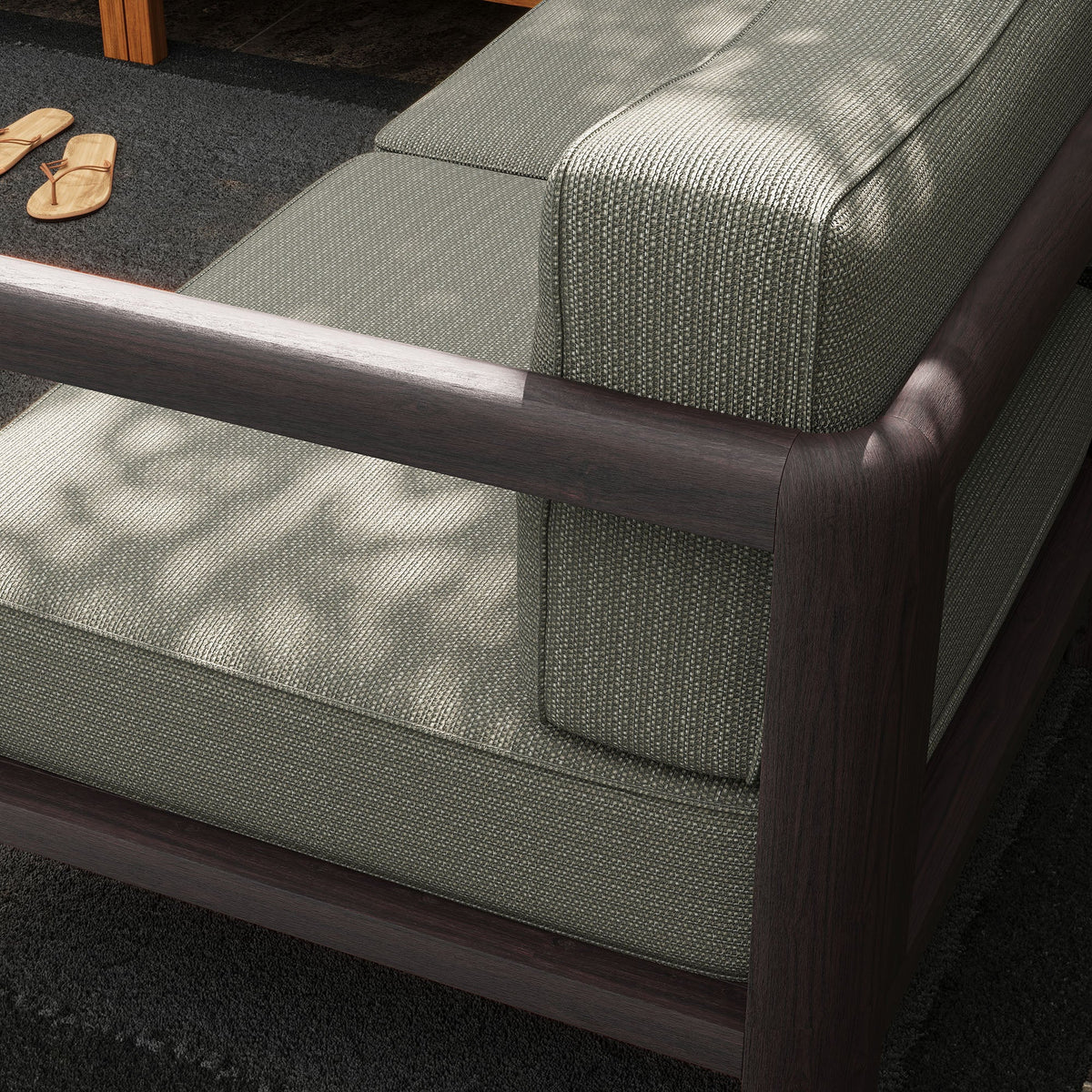 Kona 5-Piece Outdoor Teak Wood Corner Modular Sofa