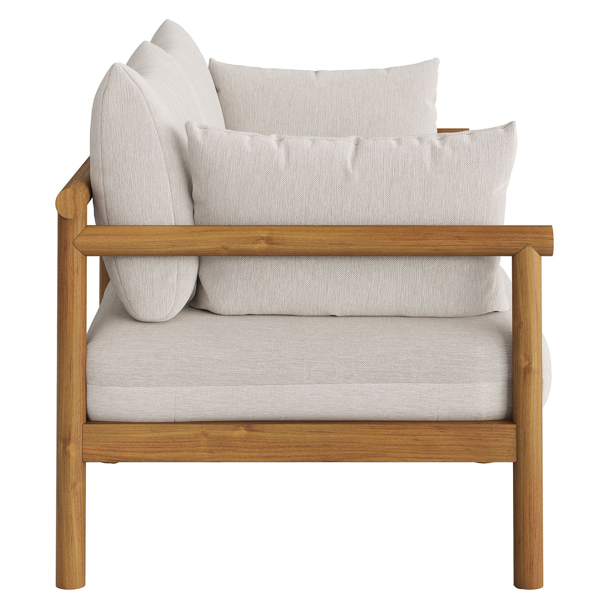 Eleni Outdoor Teak Wood Loveseat