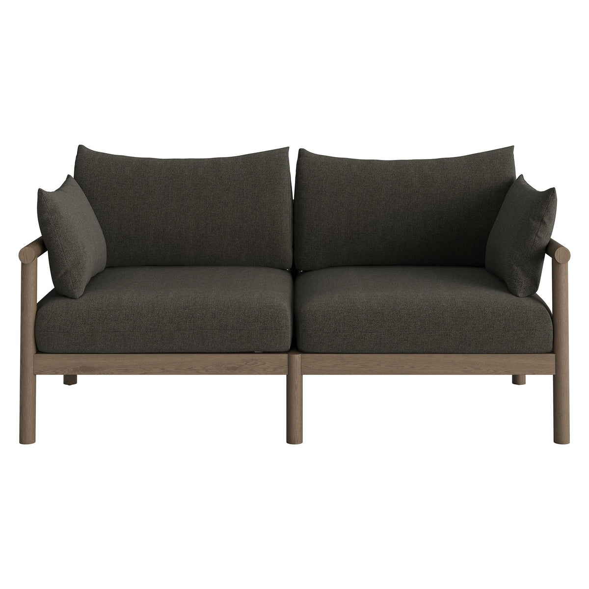 Eleni Outdoor Teak Wood Loveseat