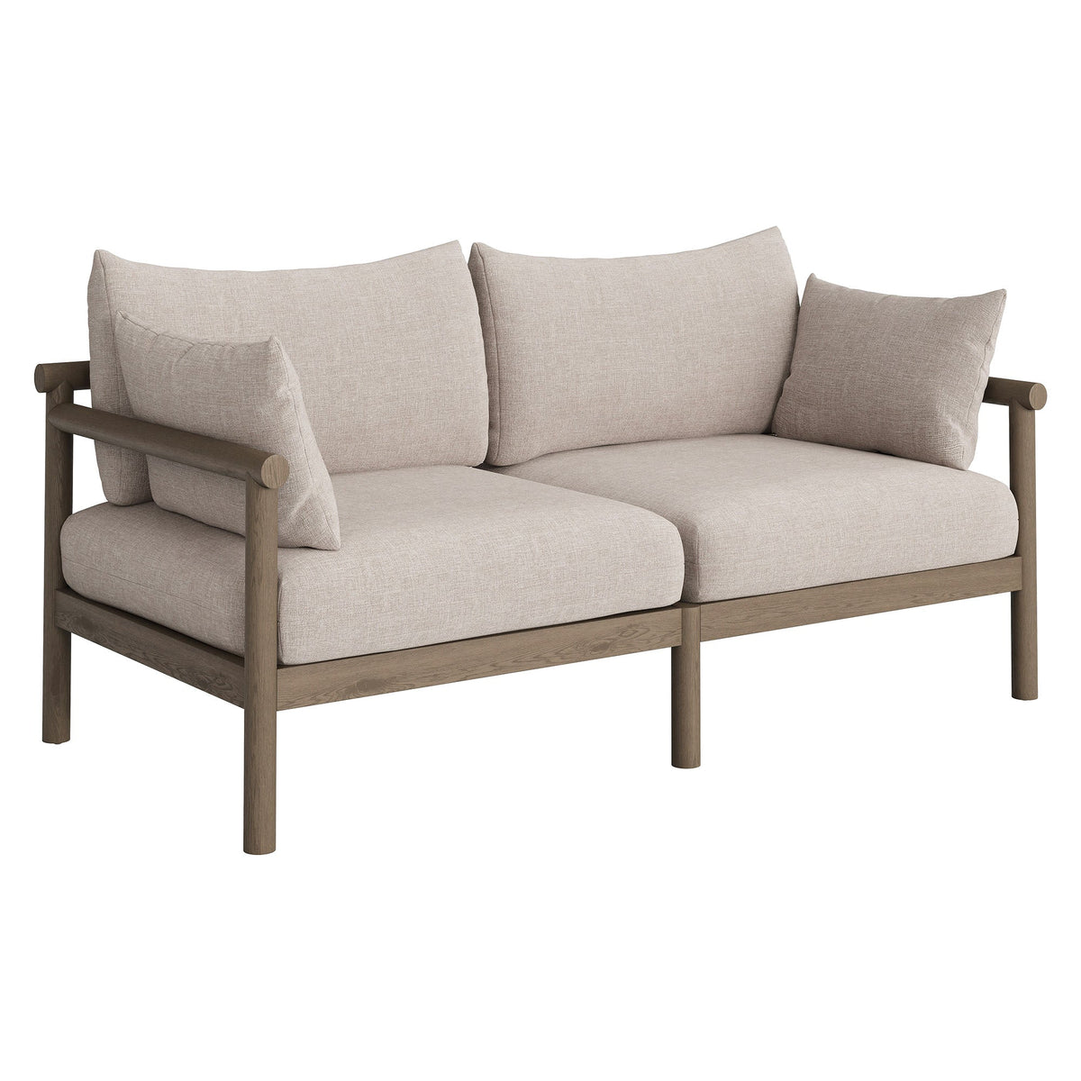 Eleni Outdoor Teak Wood Loveseat