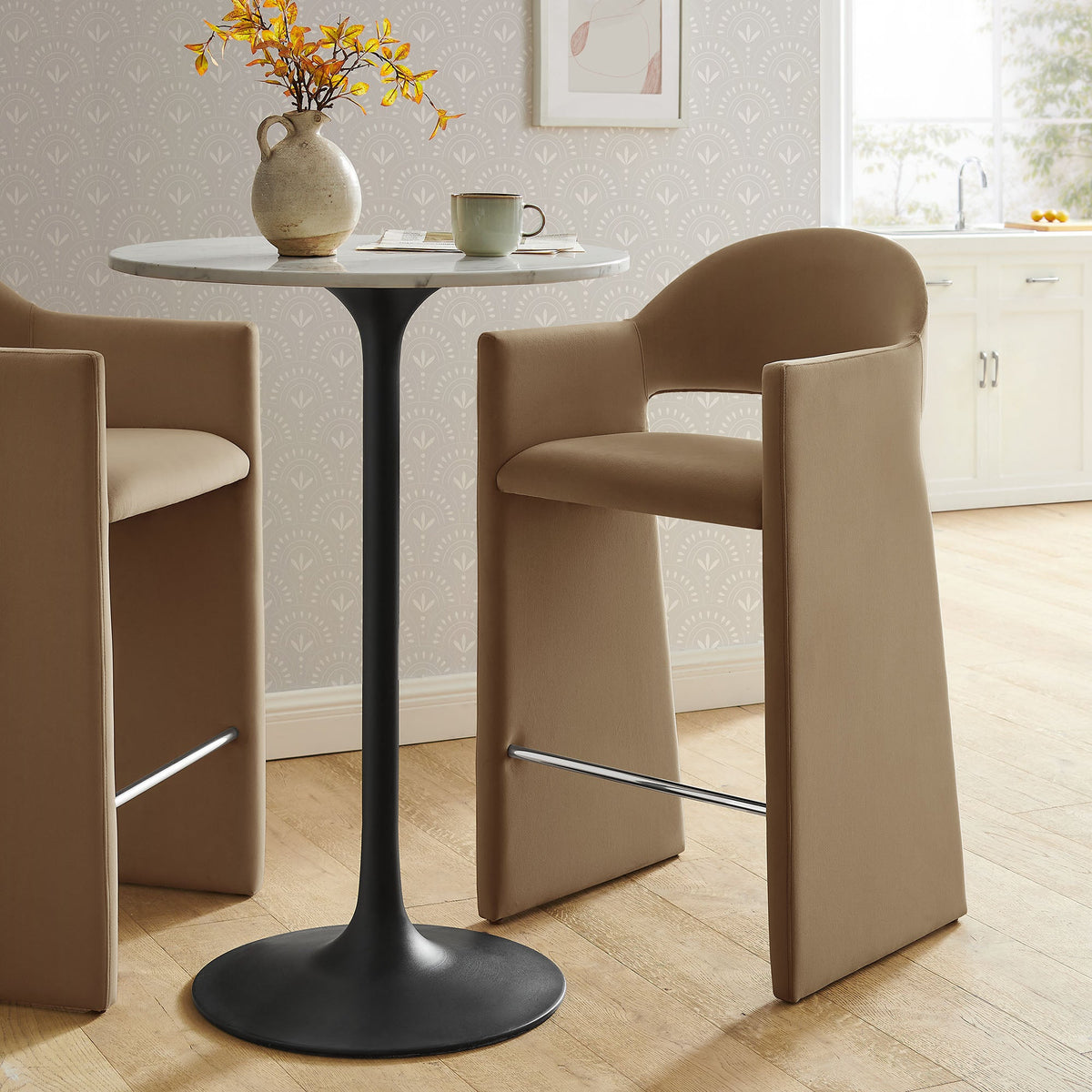 Talia 41 Inch Performance Velvet Bar Stool