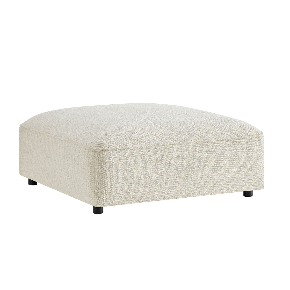 Auren Lattice Bouclé Upholstered Ottoman