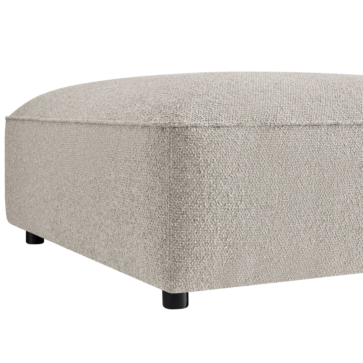 Auren Lattice Bouclé Upholstered Ottoman