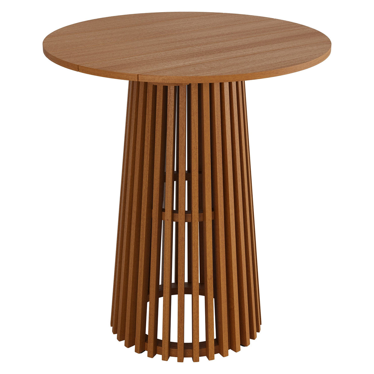 Lane 35 Inch Round Outdoor Teak Wood Bar Table