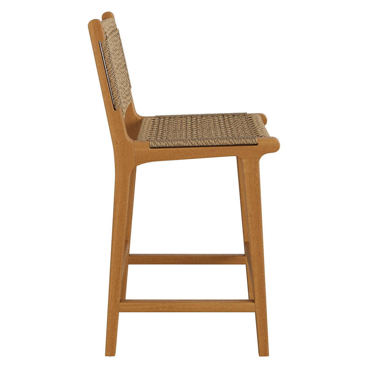 Rowe Outdoor Teak Wood Counter Chairs Set of 2