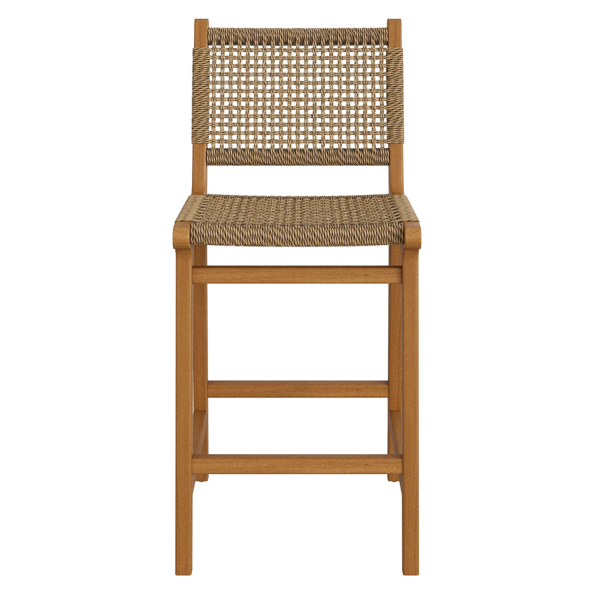 Rowe Outdoor Teak Wood Counter Chairs Set of 2