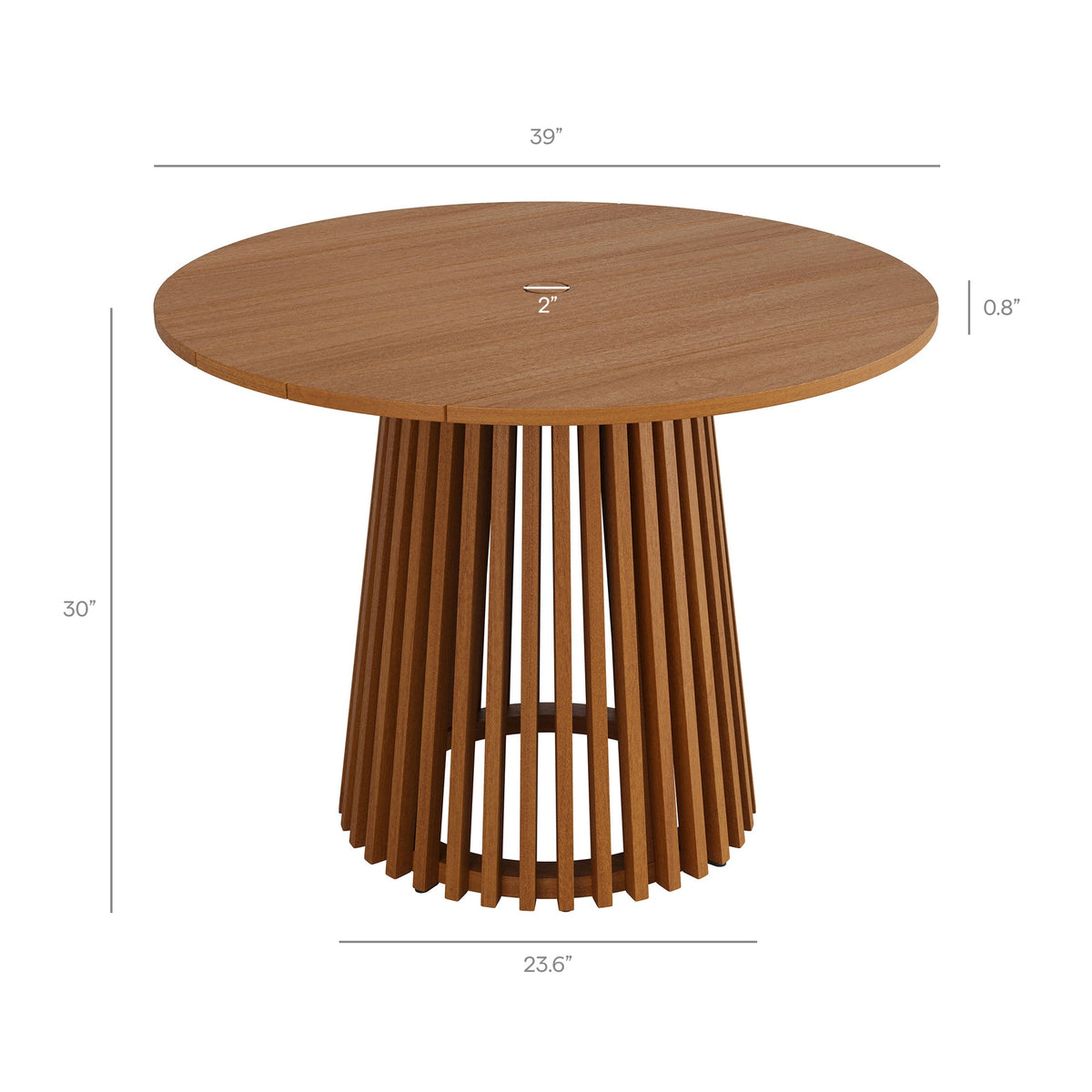 Rowe 5-Piece Outdoor Teak Wood Dining Set