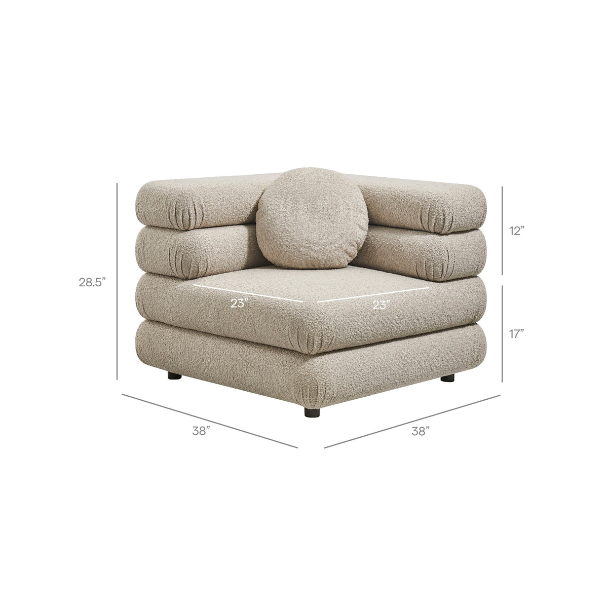 Jubilee 4-Piece Upholstered Modular Sofa Set