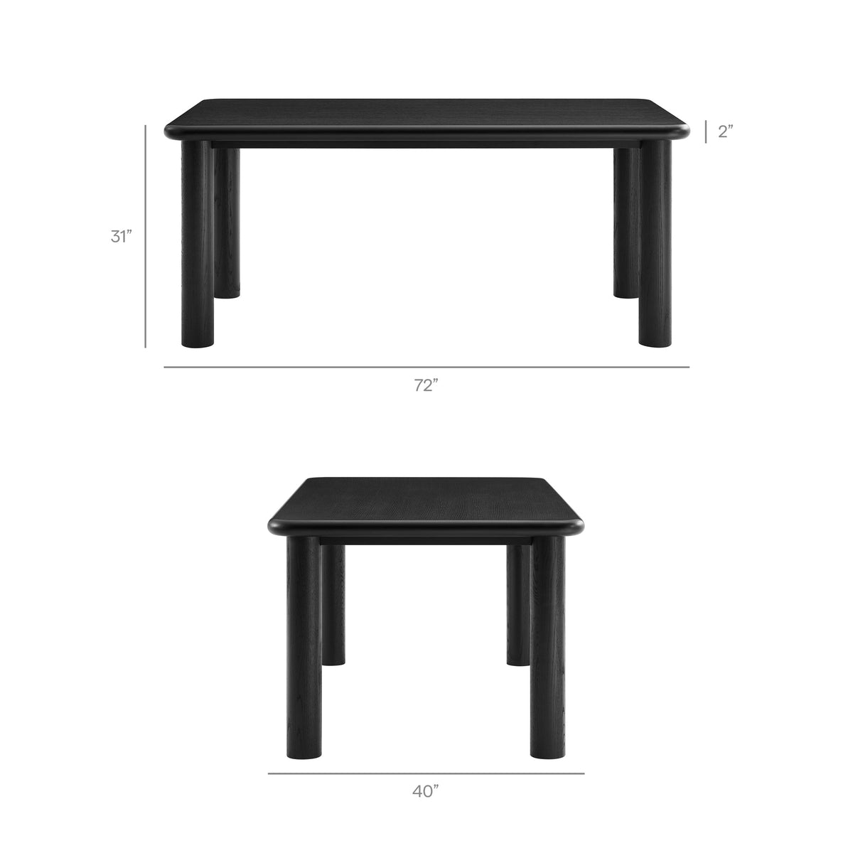 Alvia 6-Piece Oak Wood Dining Table and Seating Set