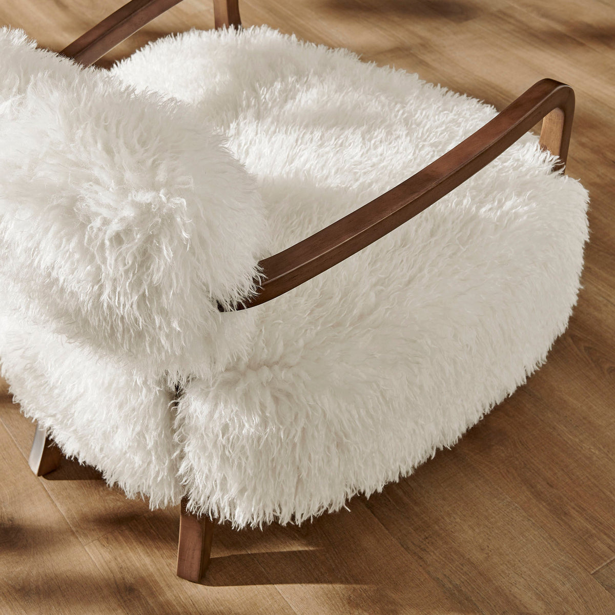 Zinnia Faux Fur Accent Chair - view 11