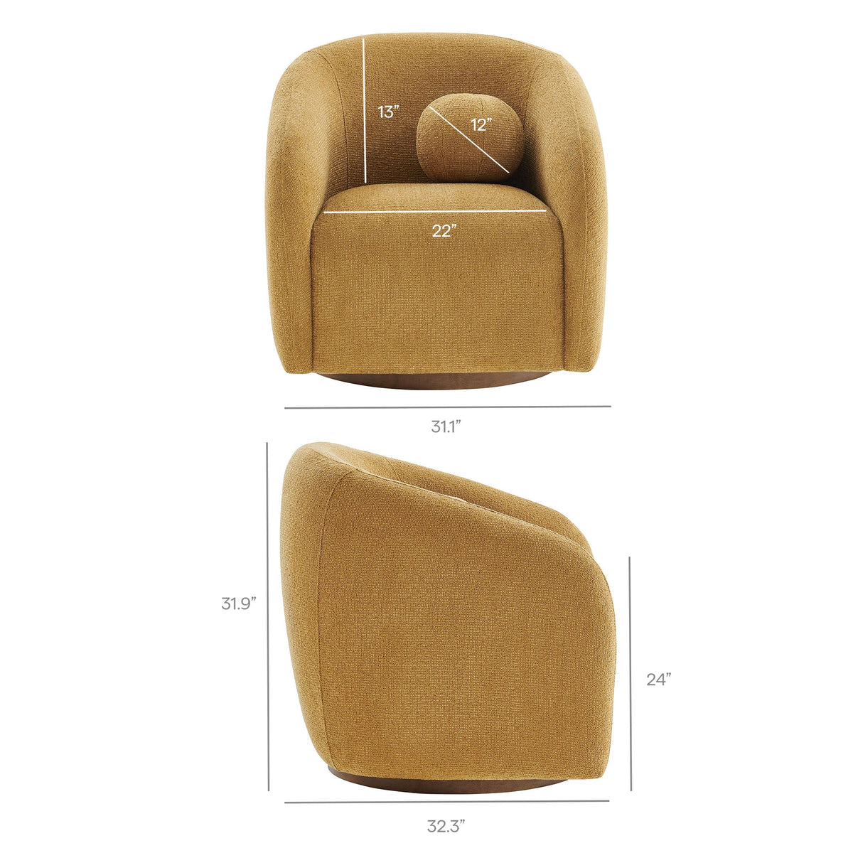 Holland Swivel Armchair