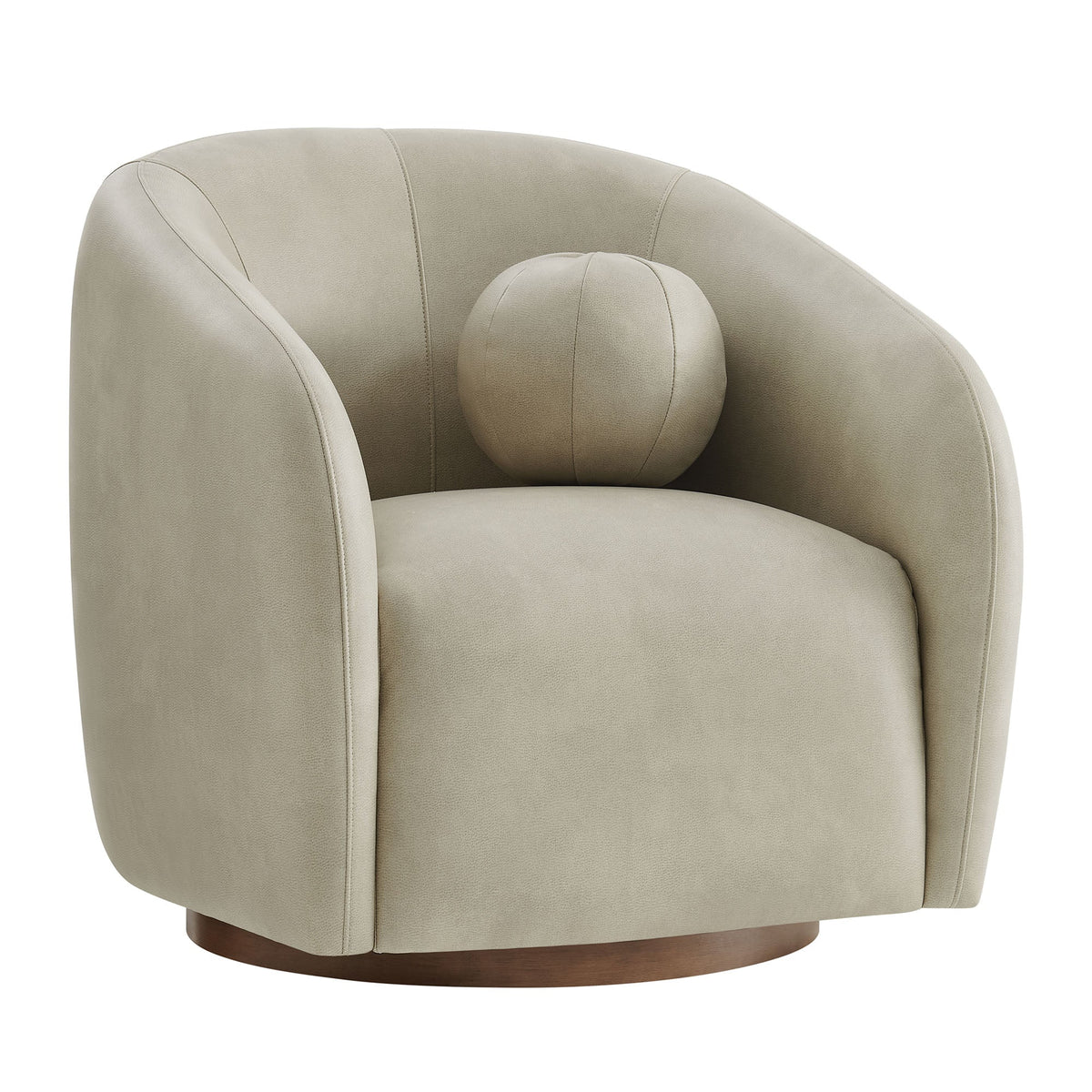 Holland Swivel Vegan Leather Armchair