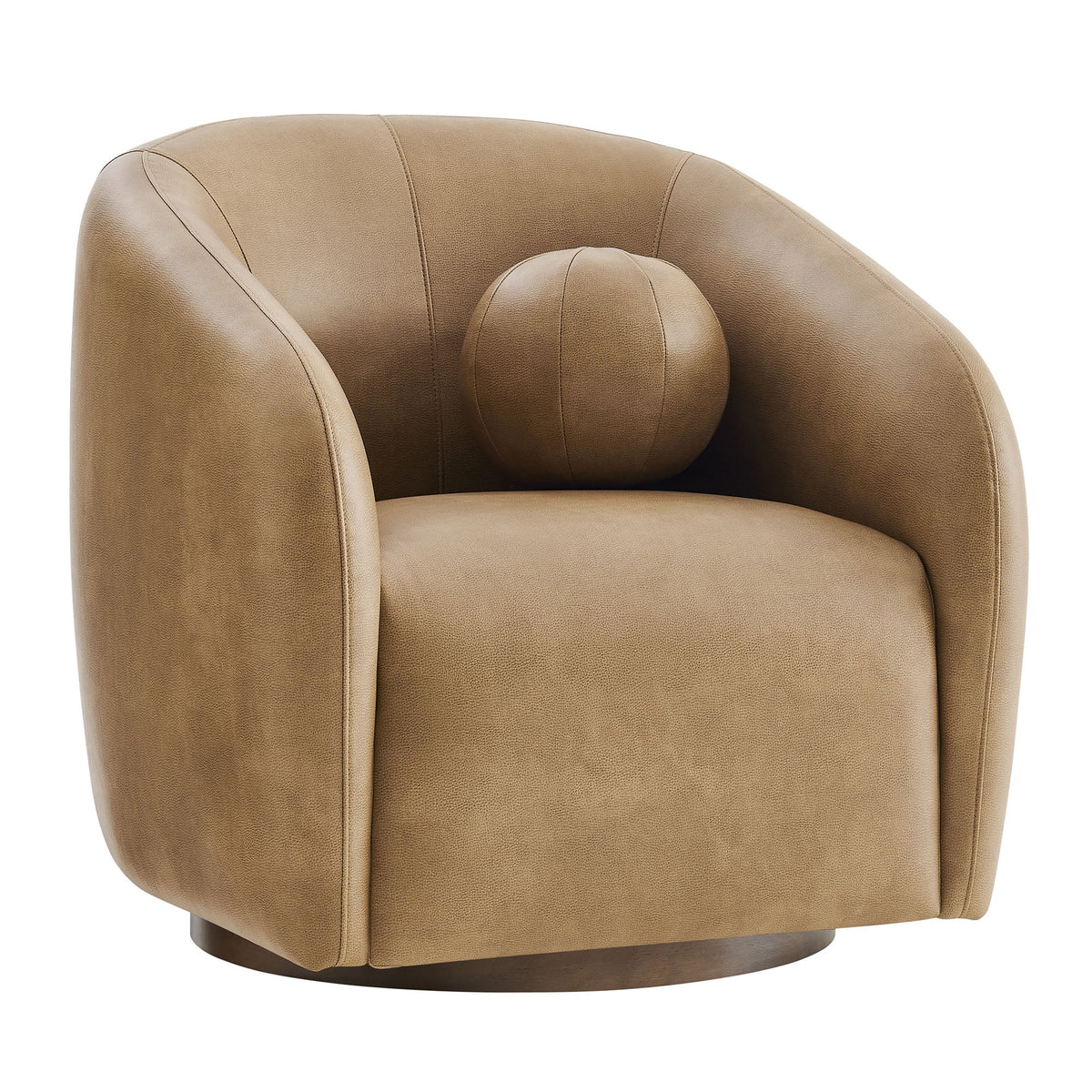 Holland Swivel Vegan Leather Armchair
