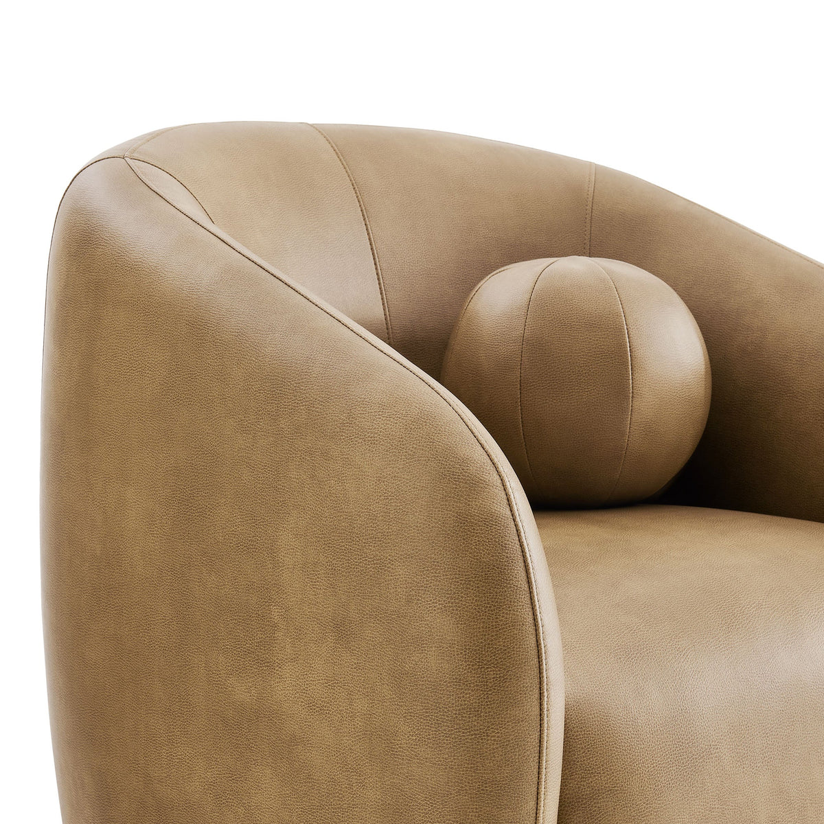 Holland Swivel Vegan Leather Armchair