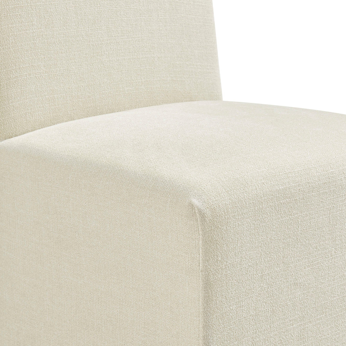 Aster Slub Weave Fabric Slipcovered Dining Chairs Set of 2