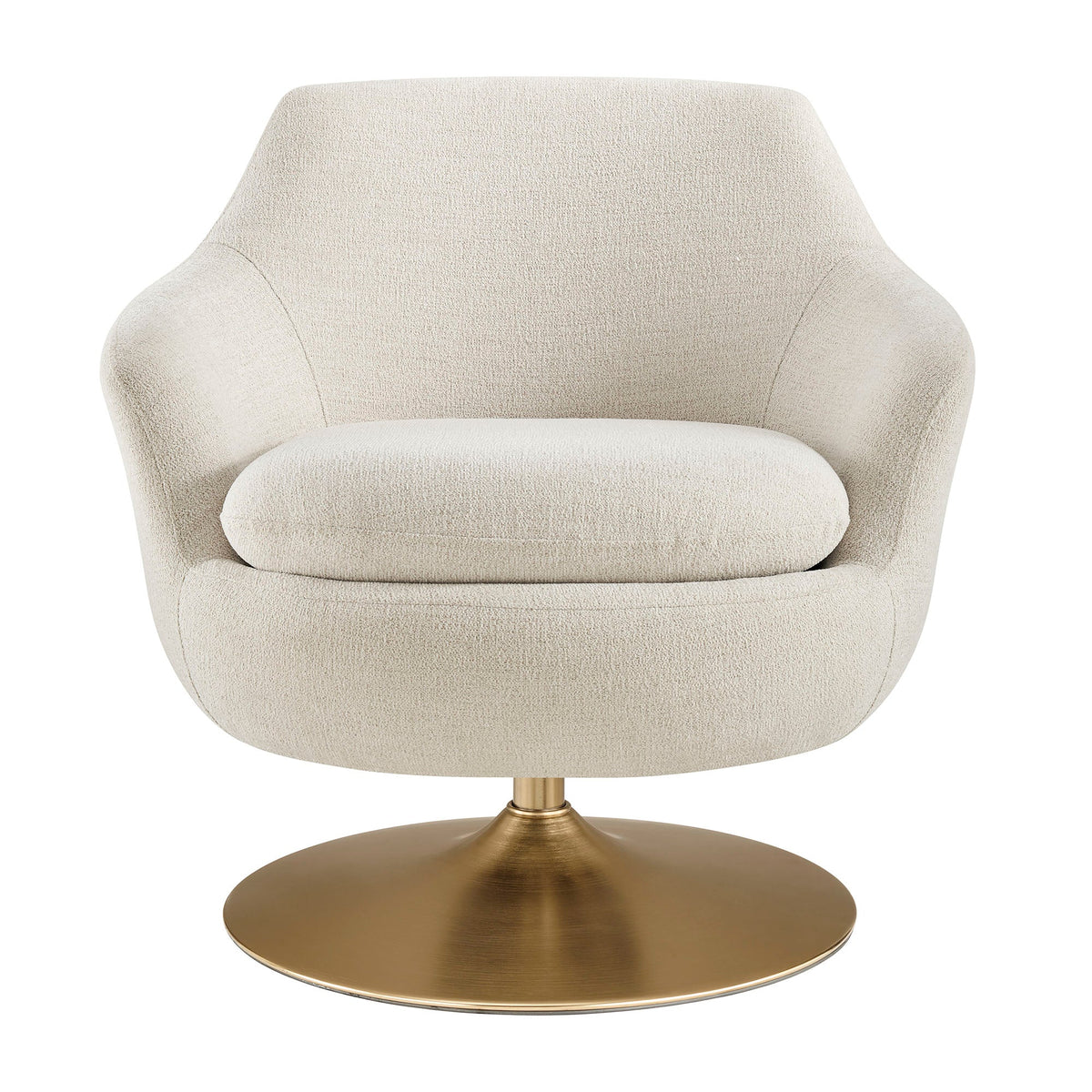 Quimby Melange Chenille Swivel Accent Chair