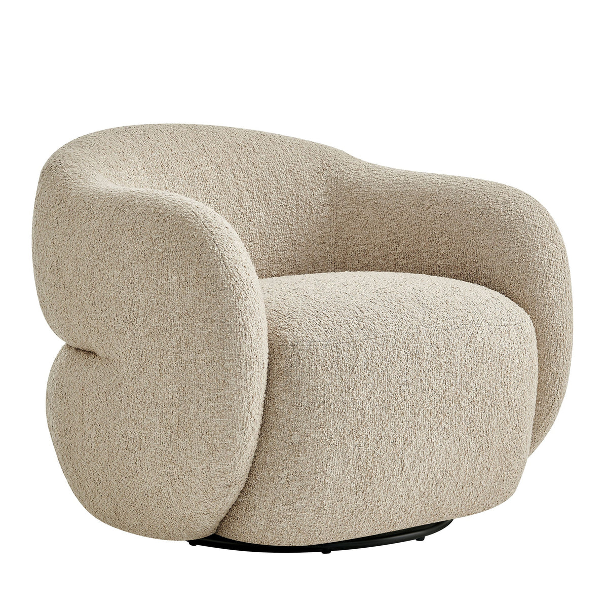Selby Textured Woven Fabric Swivel Accent Chair