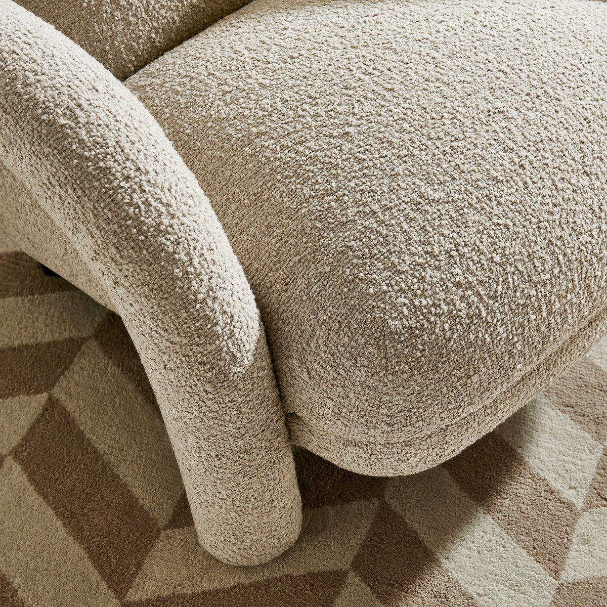 Ferris Textured Woven Fabric Lounge Chair