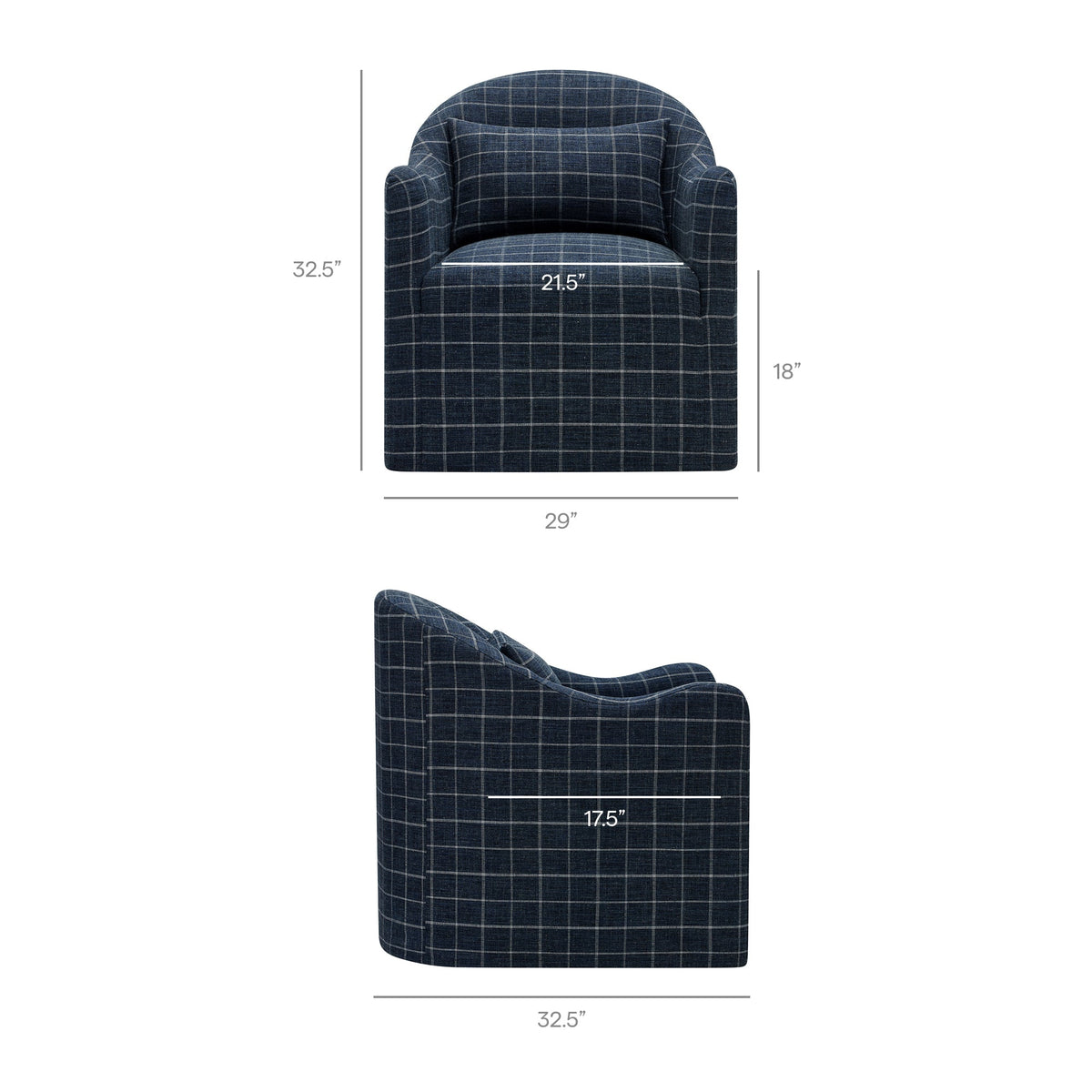 Bardot Linen Blend Accent Chair