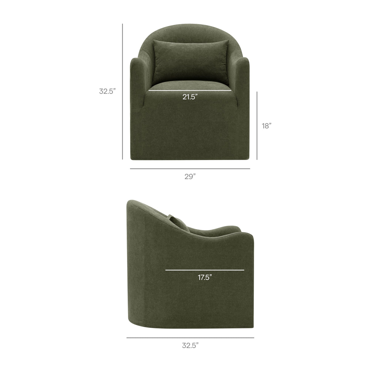 Bardot Linen Blend Accent Chair