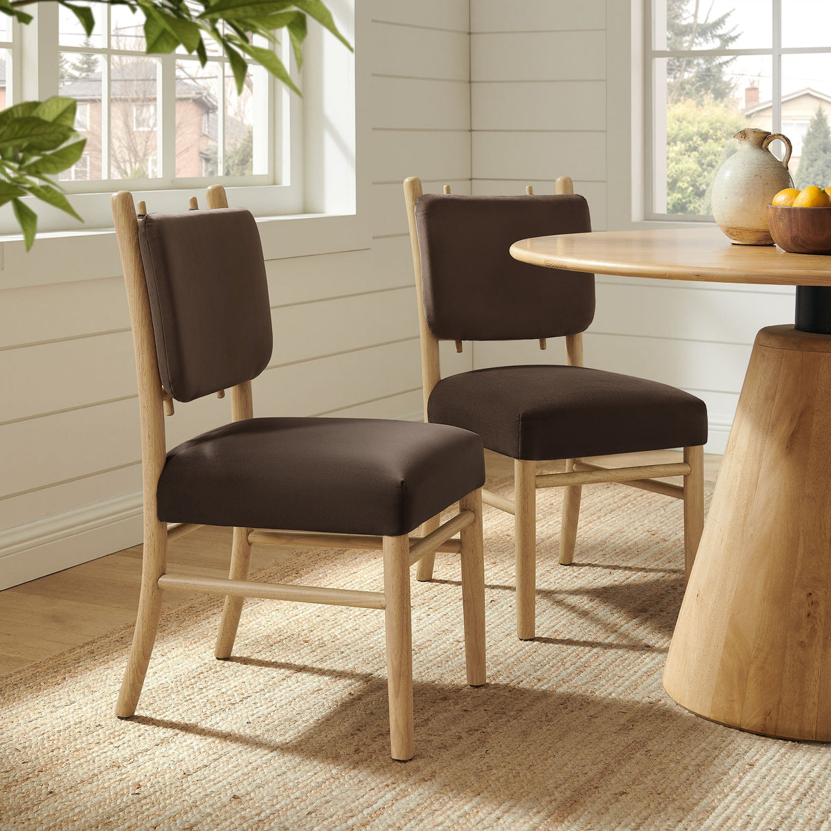 Mauden Performance Velvet Dining Side Chairs Set of 2