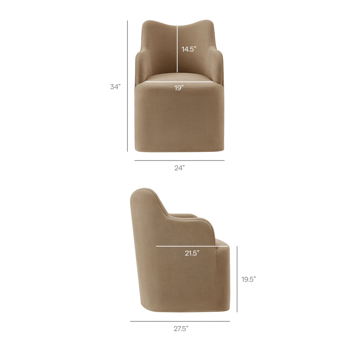 Cordelle Linen Blend Swivel Dining Chair