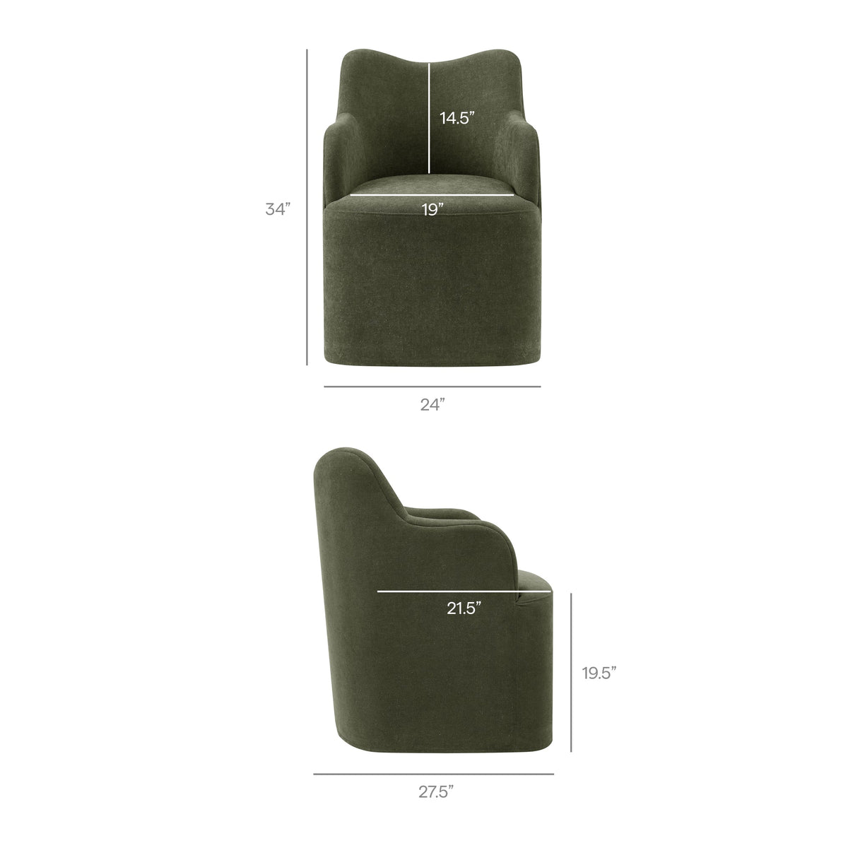 Cordelle Linen Blend Swivel Dining Chair