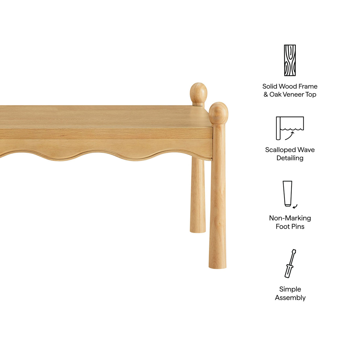 Darcy 46 Inch Wood Coffee Table
