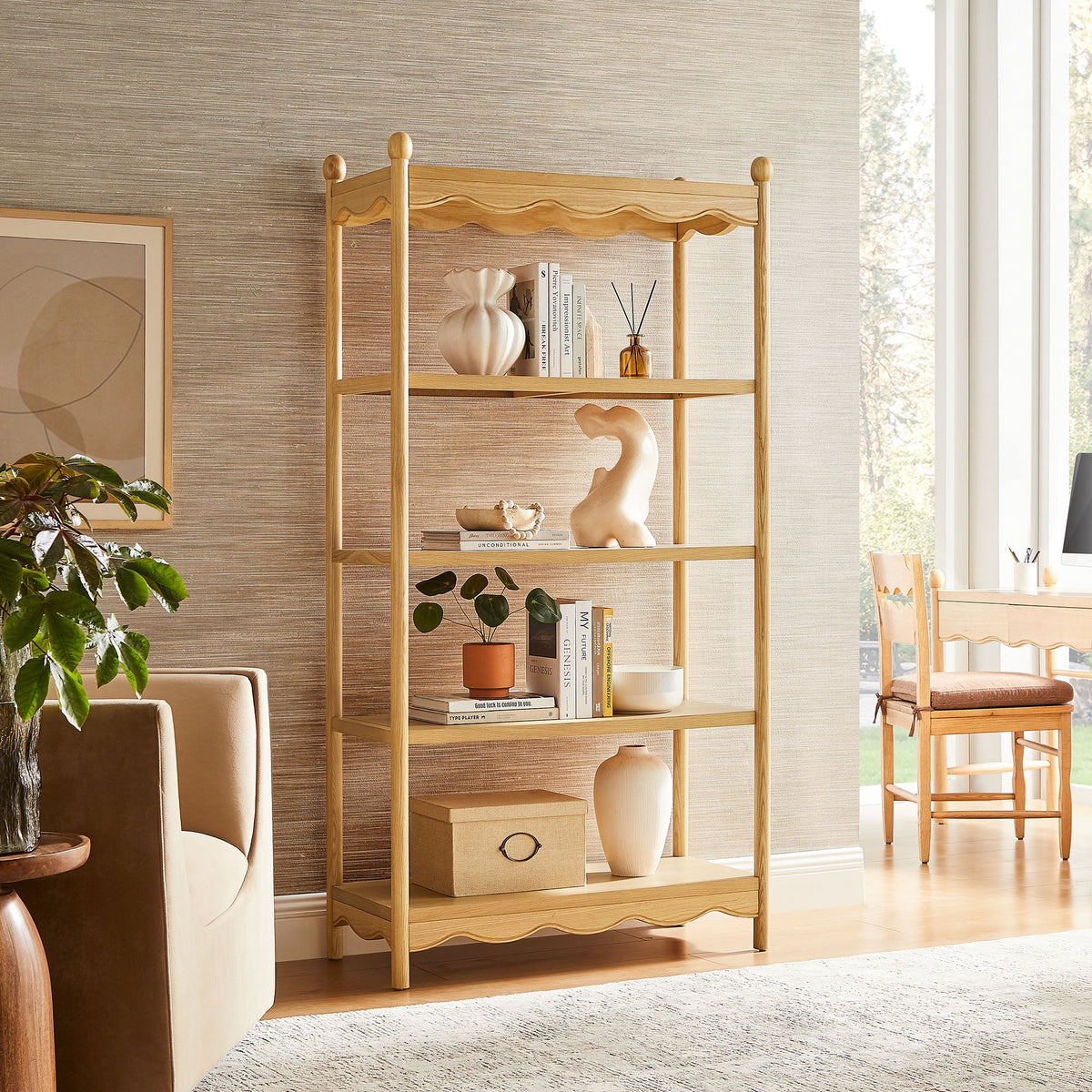 Darcy 4-Tier Open Bookcase