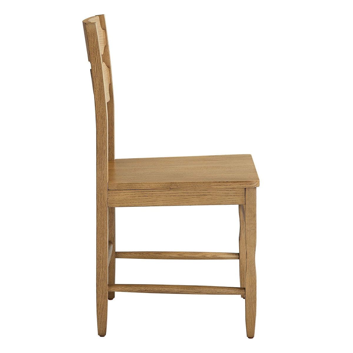 Jax Oak Wood Dining Chair With Wavy Razor Back Set of 2