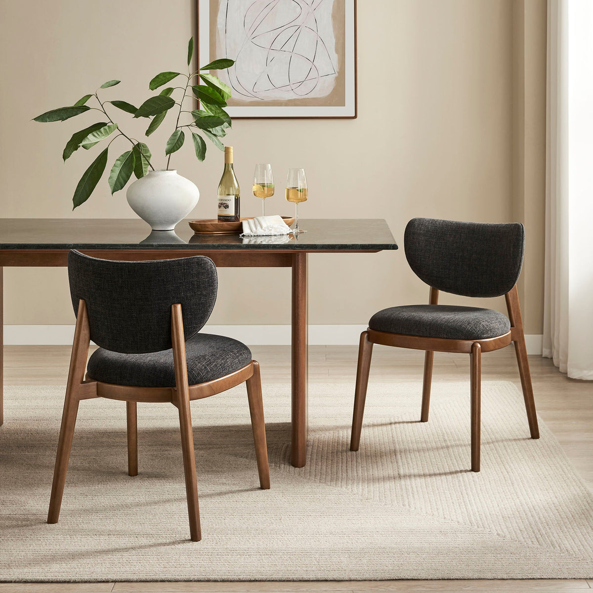 Fenwick Fabric Dining Chairs Set of 2