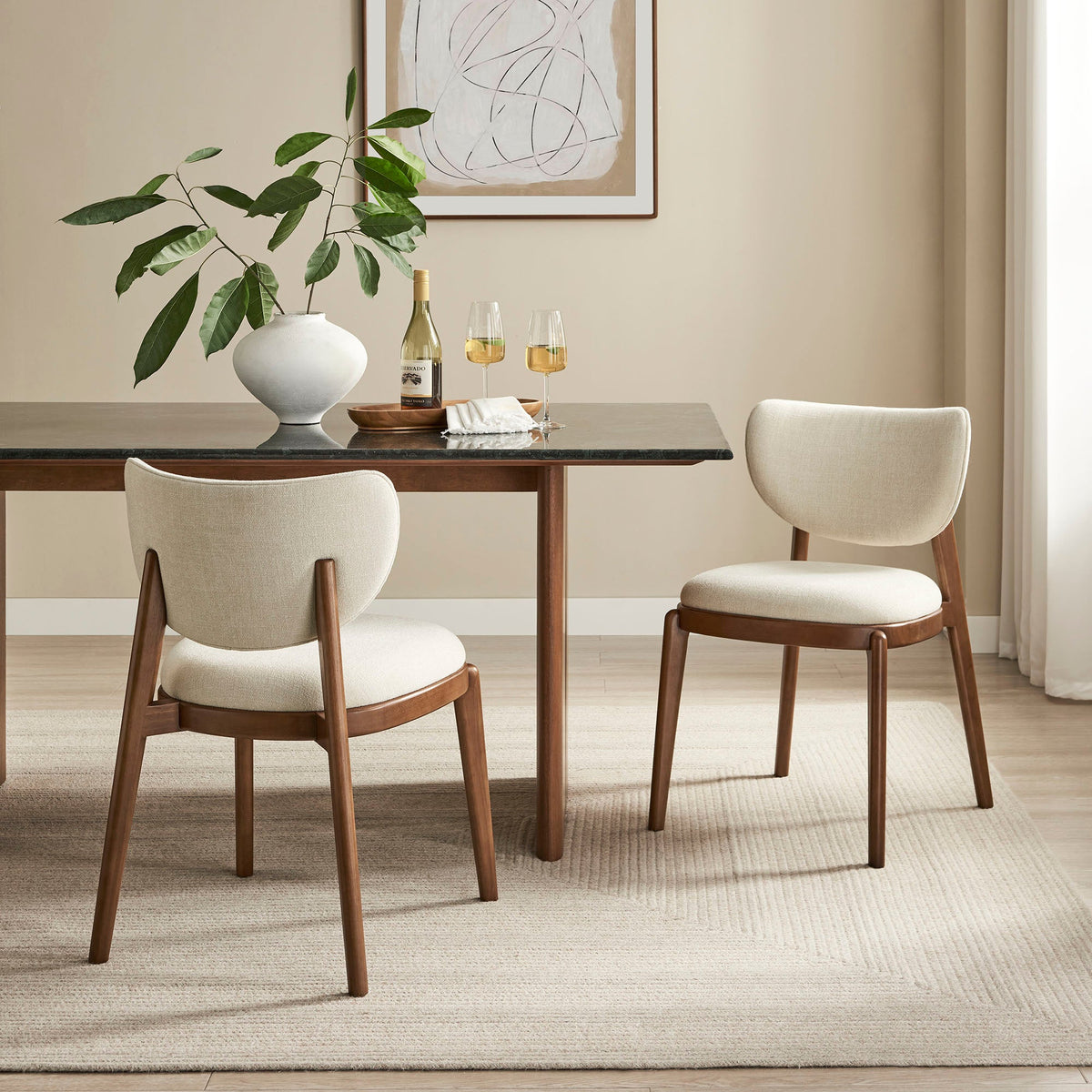 Fenwick Fabric Dining Chairs Set of 2