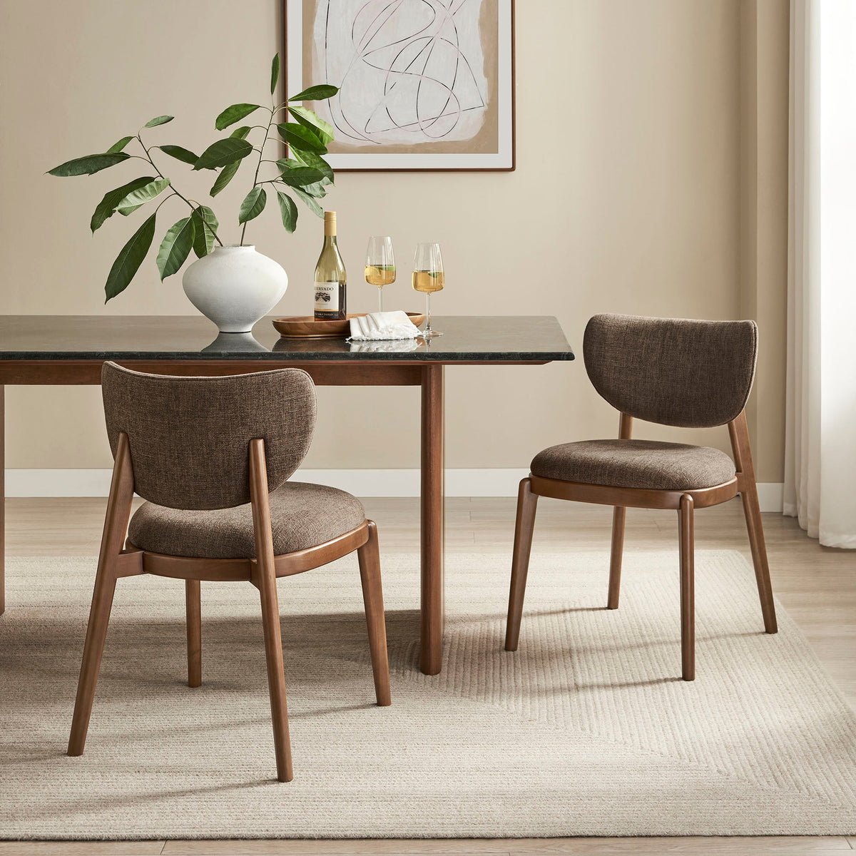 Fenwick Fabric Dining Chairs Set of 2
