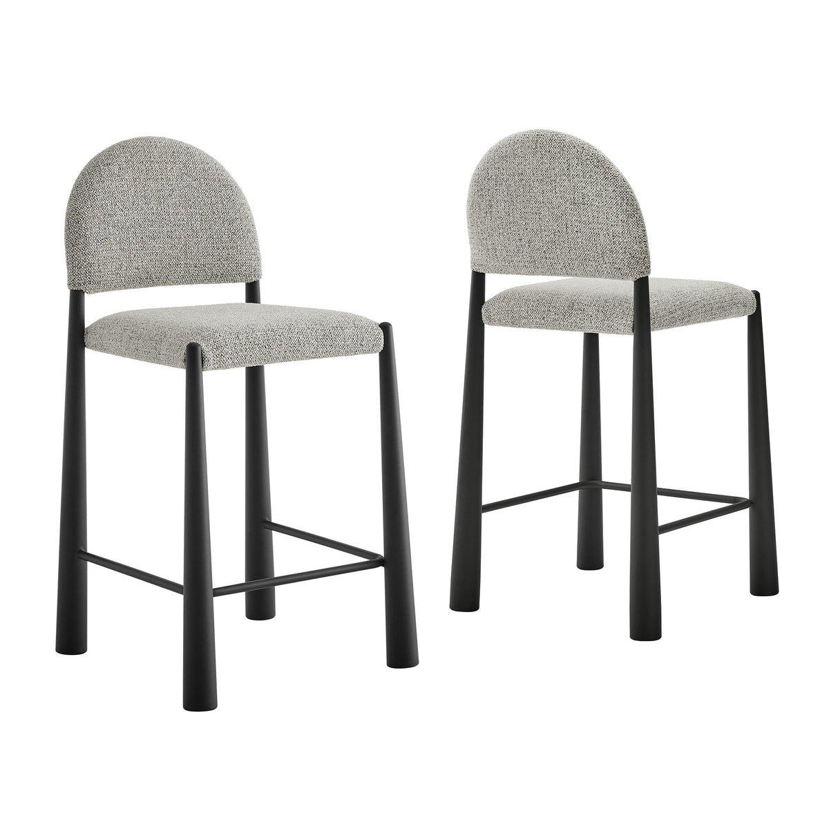 Hayley Upholstered Fabric Counter Stools Set of 2