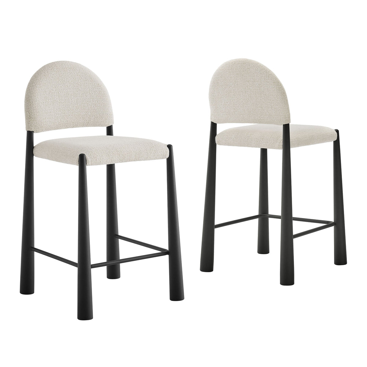 Hayley Upholstered Fabric Counter Stools Set of 2