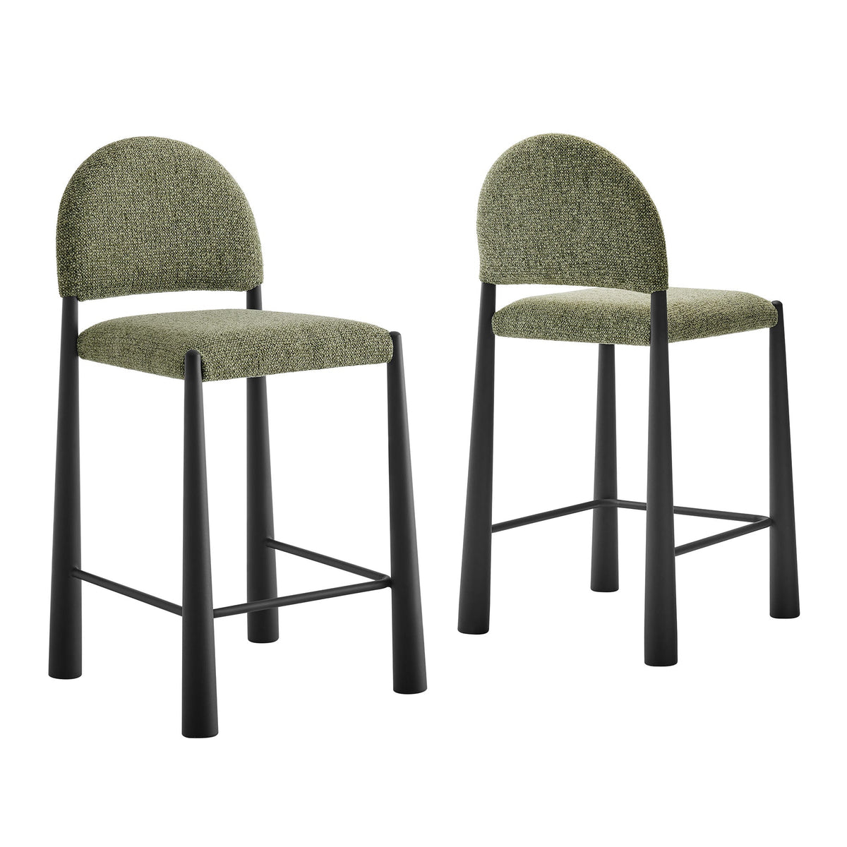 Hayley Upholstered Fabric Counter Stools Set of 2