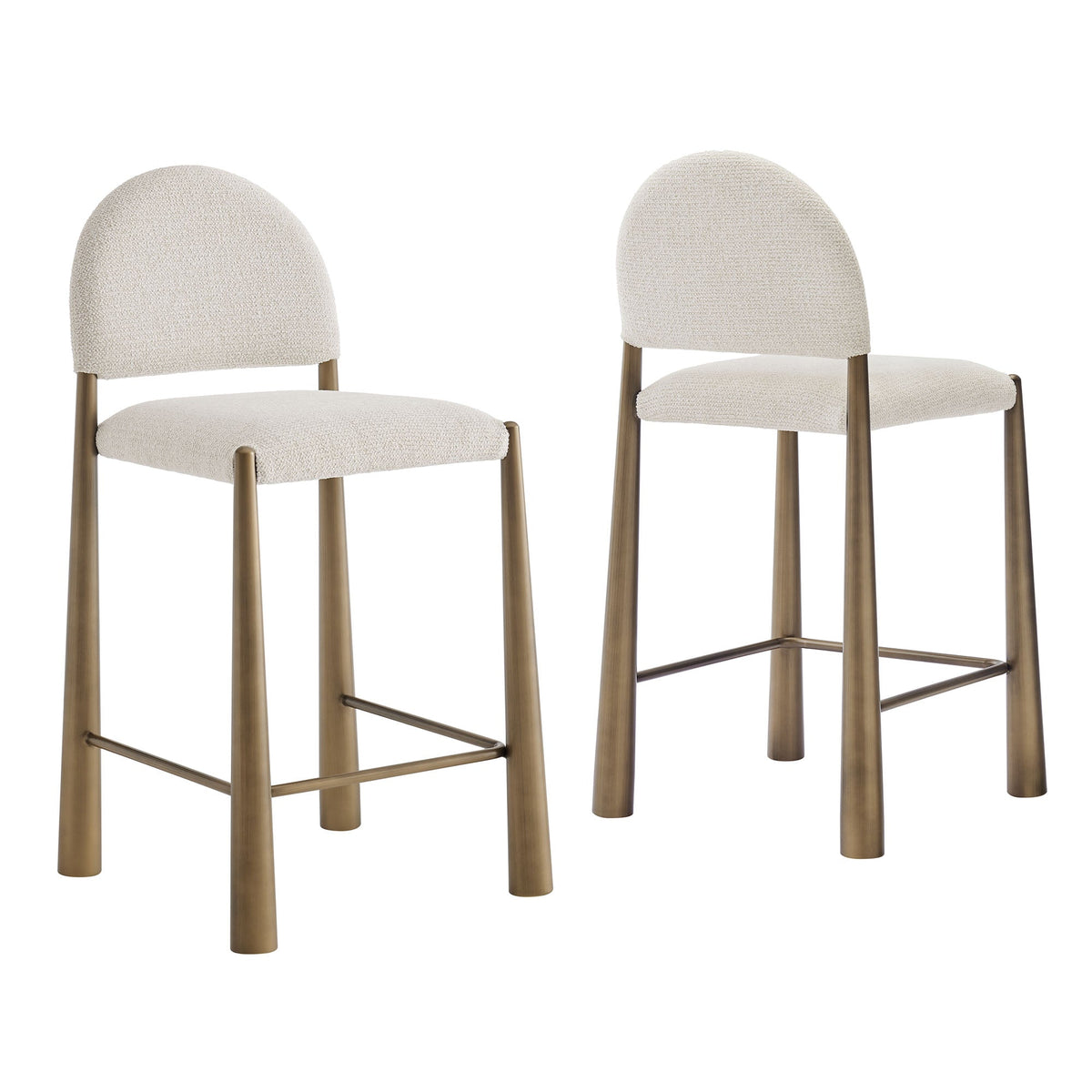 Hayley Upholstered Fabric Counter Stools Set of 2
