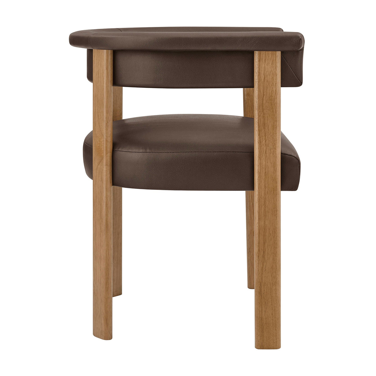 Imogen Premium Vegan Leather Barrel Dining Chairs Set of 2 - view 6
