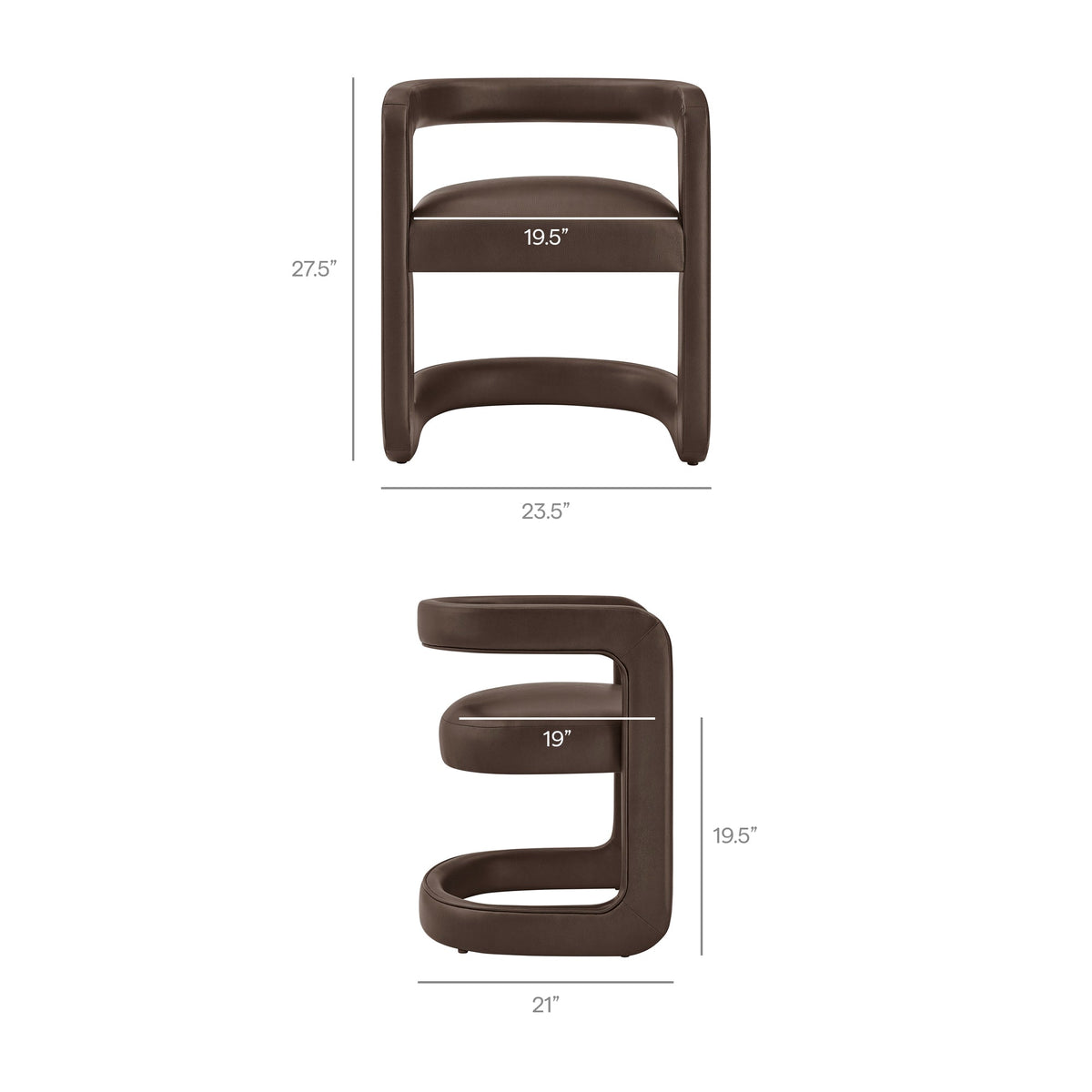 Winslow Premium Vegan Leather Dining Chair